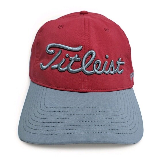 Titleist FJ Foot Joy Pro V1 Golf Hat Red Gray Red Cap Strapback - Picture 1 of 6
